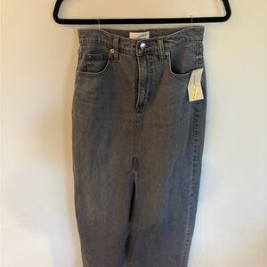 Target High-Rise Gray & Pink Denim Skirt